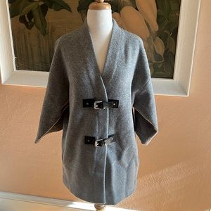 Michael Kors kimono style wool gray coat